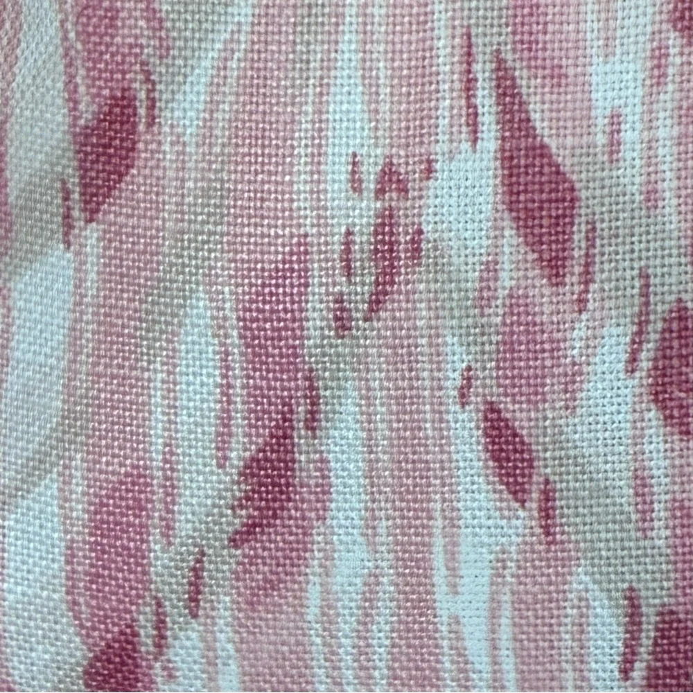 NWOT Saks Fifth Avenue Vintage Pink/White w/lt tan Striped Bunny, stuffed muslin